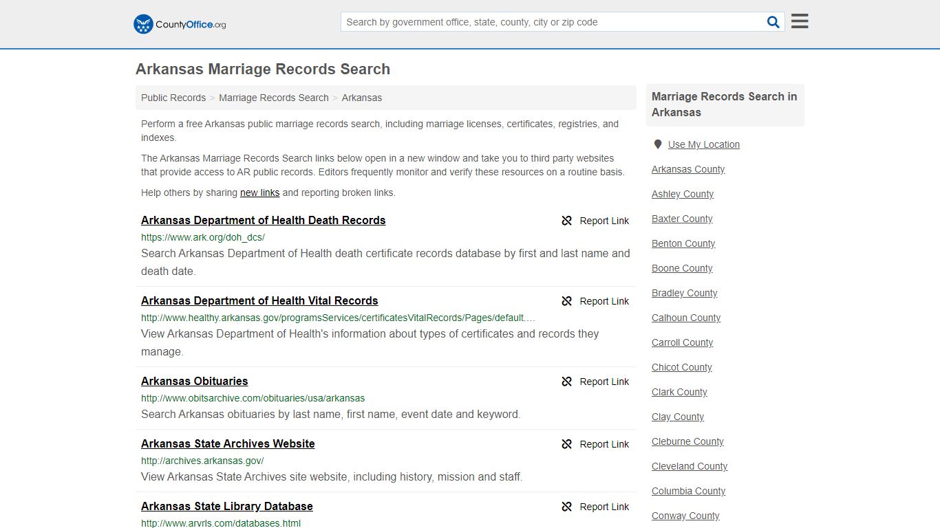 Marriage Records Search - Arkansas (Marriage Licenses ...